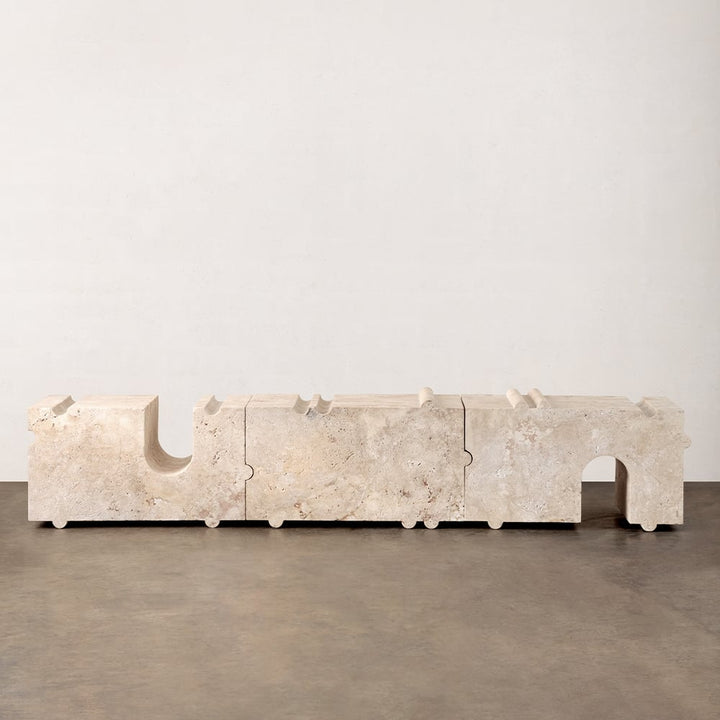 Kelly Wearstler Hume Modular Stone Bench — view 5