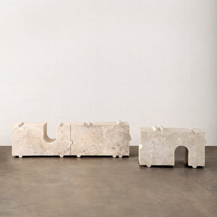 Kelly Wearstler Hume Modular Stone Bench — view 1