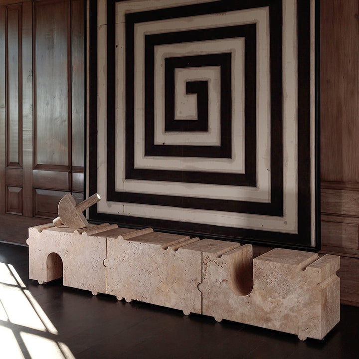 Kelly Wearstler Hume Modular Stone Bench — view 13