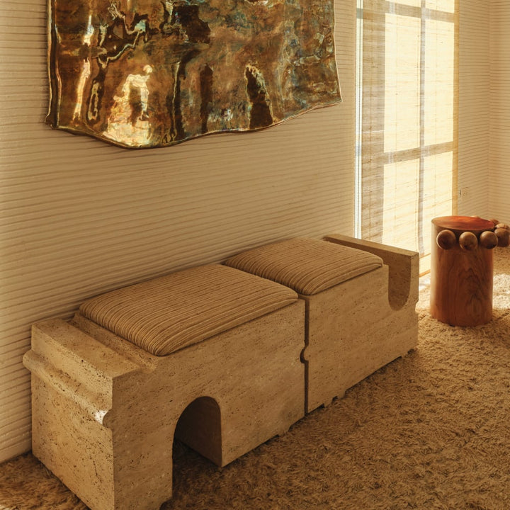 Kelly Wearstler Hume Modular Stone Bench — view 9