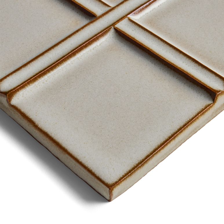 Kelly Wearstler Stoneware 6" x 6" Cross Field Tile — view 2