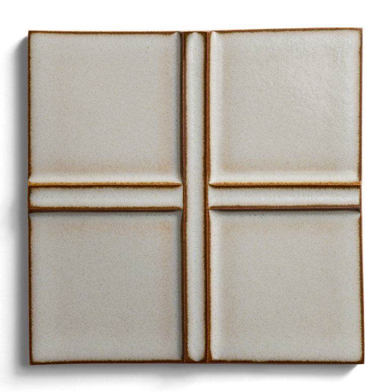 Kelly Wearstler Stoneware 6" x 6" Cross Field Tile — view 1