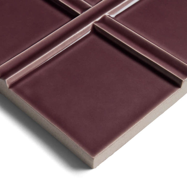Kelly Wearstler Earthenware 6" x 6" Cross Field Tile — view 3