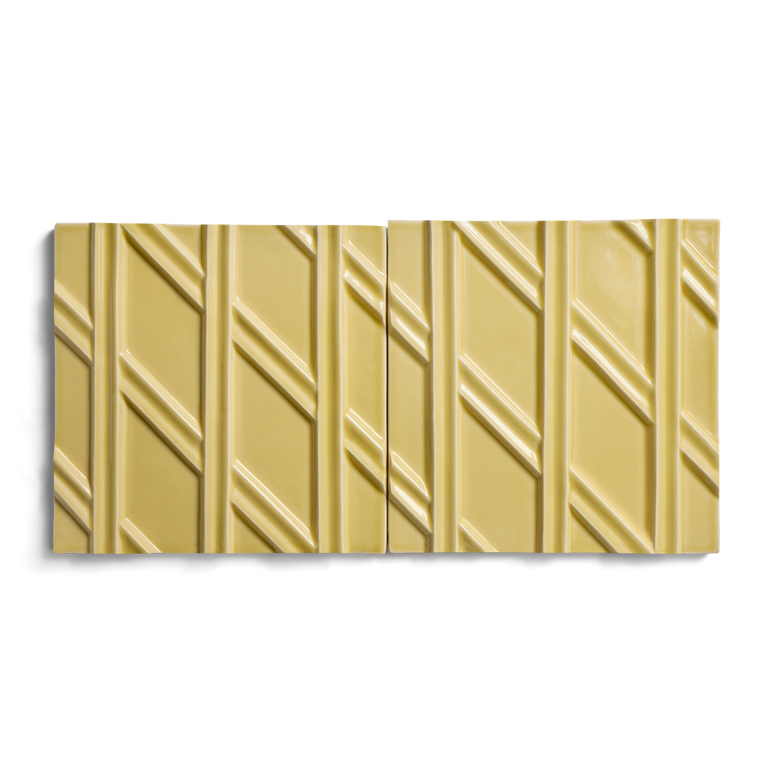 Kelly Wearstler Earthenware 6" x 6" Diagonal Left Field Tile — view 12