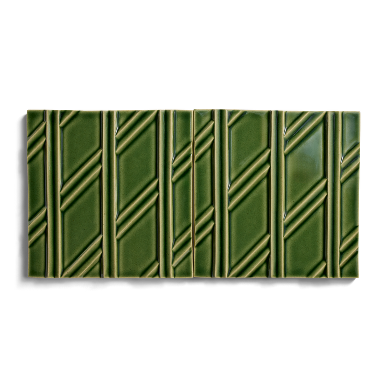 Kelly Wearstler Stoneware 6" x 6" Diagonal Right Field Tile — view 12