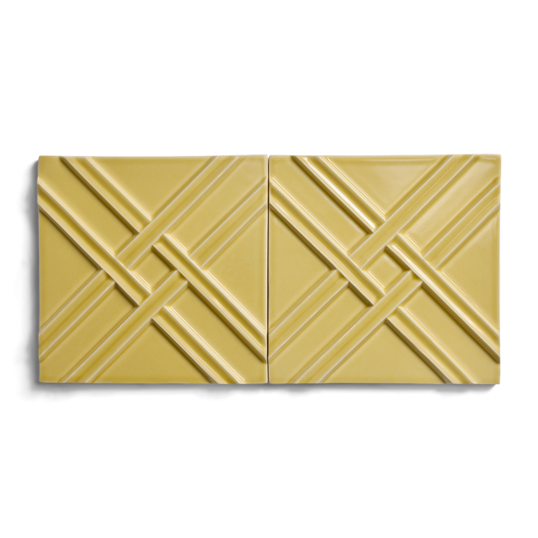 Kelly Wearstler Earthenware 6" x 6" Weave Field Tile — view 12