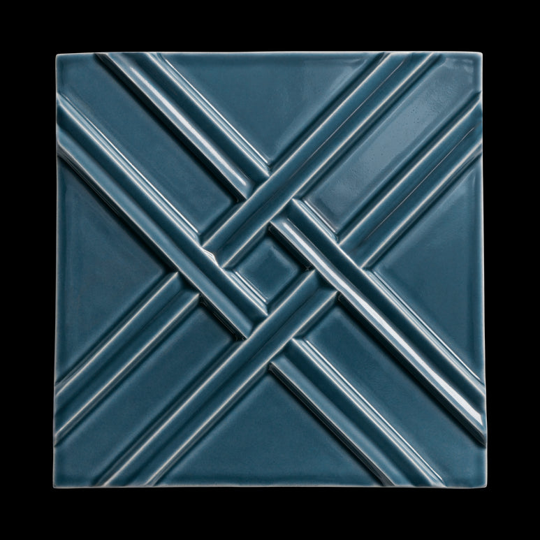 Kelly Wearstler Earthenware 6" x 6" Weave Field Tile — view 9