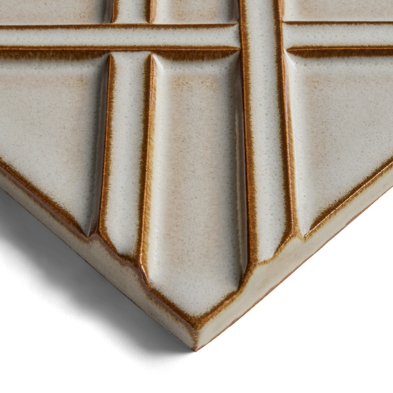 Kelly Wearstler Stoneware 6" x 6" Weave Field Tile — view 2