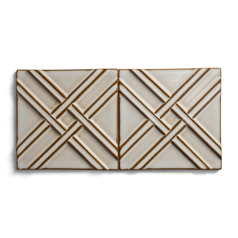 Kelly Wearstler Stoneware 6" x 6" Weave Field Tile — view 3
