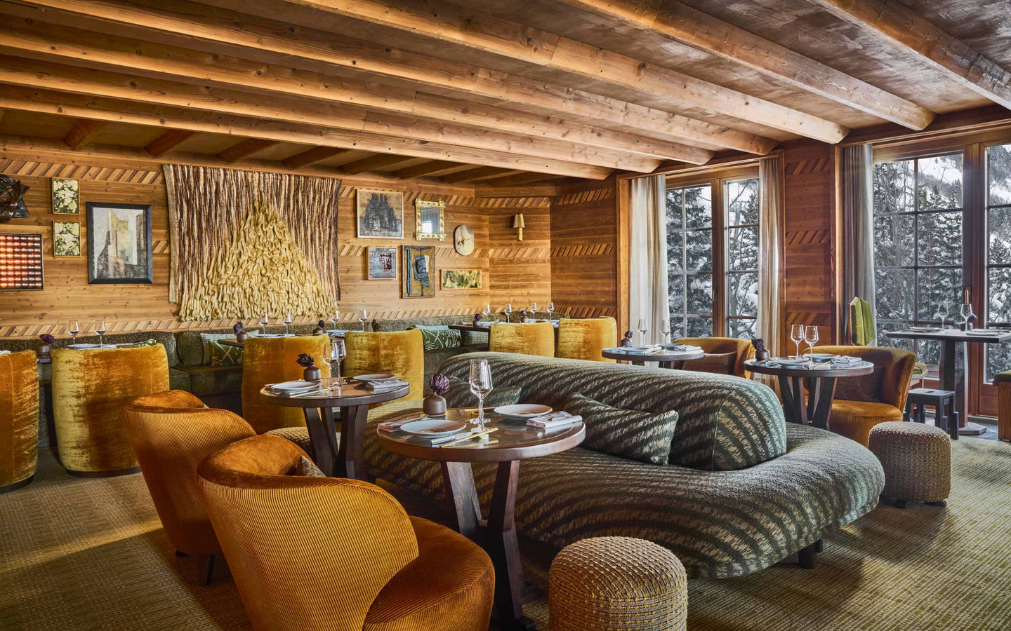 L'Apogee Courchevel interior by Kelly Wearstler