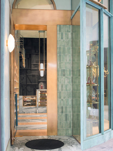 Compartés interior by Kelly Wearstler