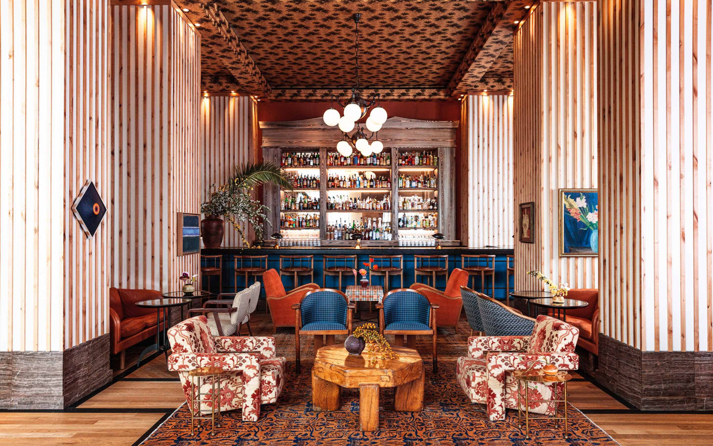 Peacock Bar interior by Kelly Wearstler