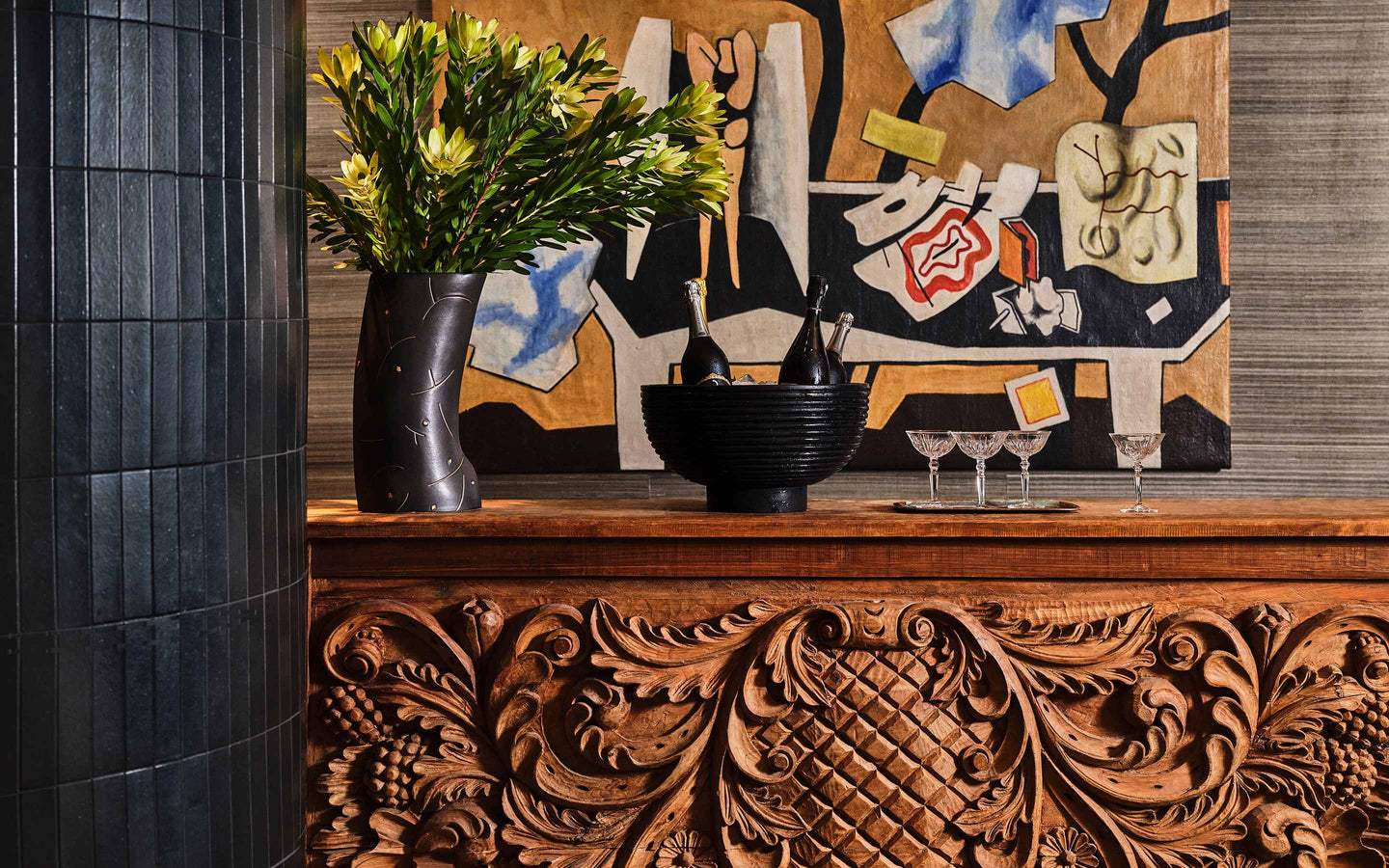 The Quill Room interior by Kelly Wearstler